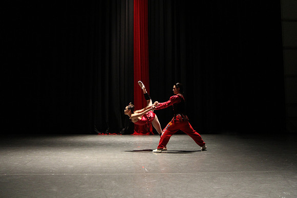 Angelica Generosa & James Moore before the curtain rises